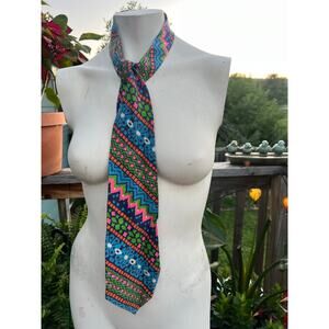 vintage Tie, Psychedelic Print 70s 70s